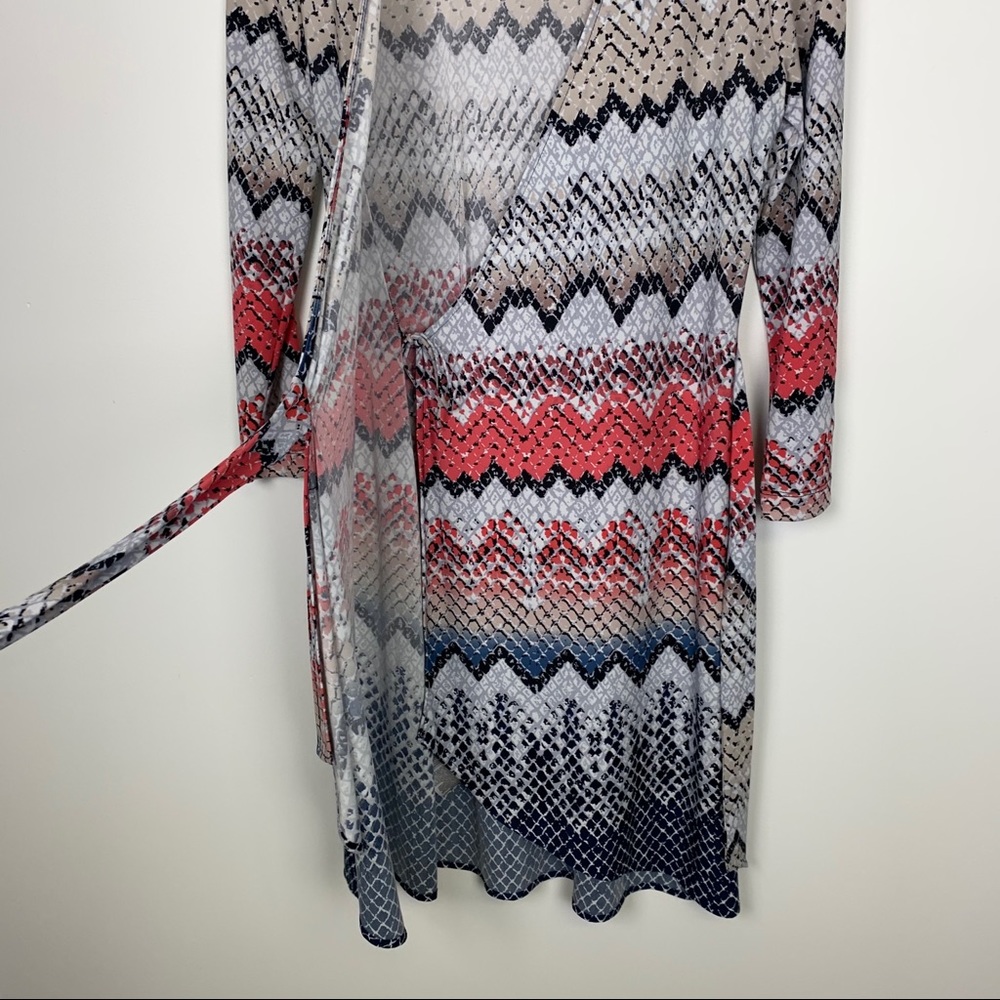 Bcbgmaxazria Adele Patterned Wrap Mini Dress - image 8